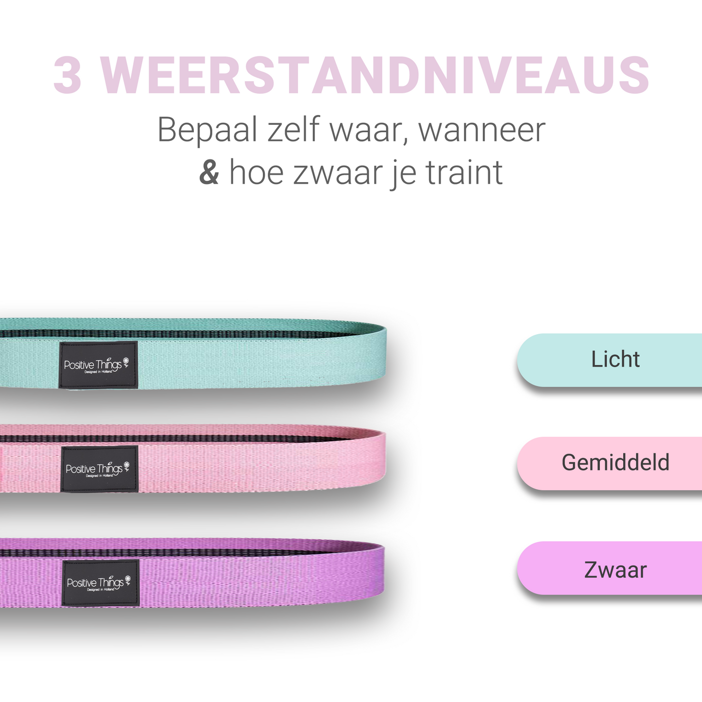 Weerstandsbanden set van 3