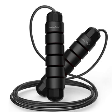 Springtouw Premium - Verstelbaar speedrope - Zwart