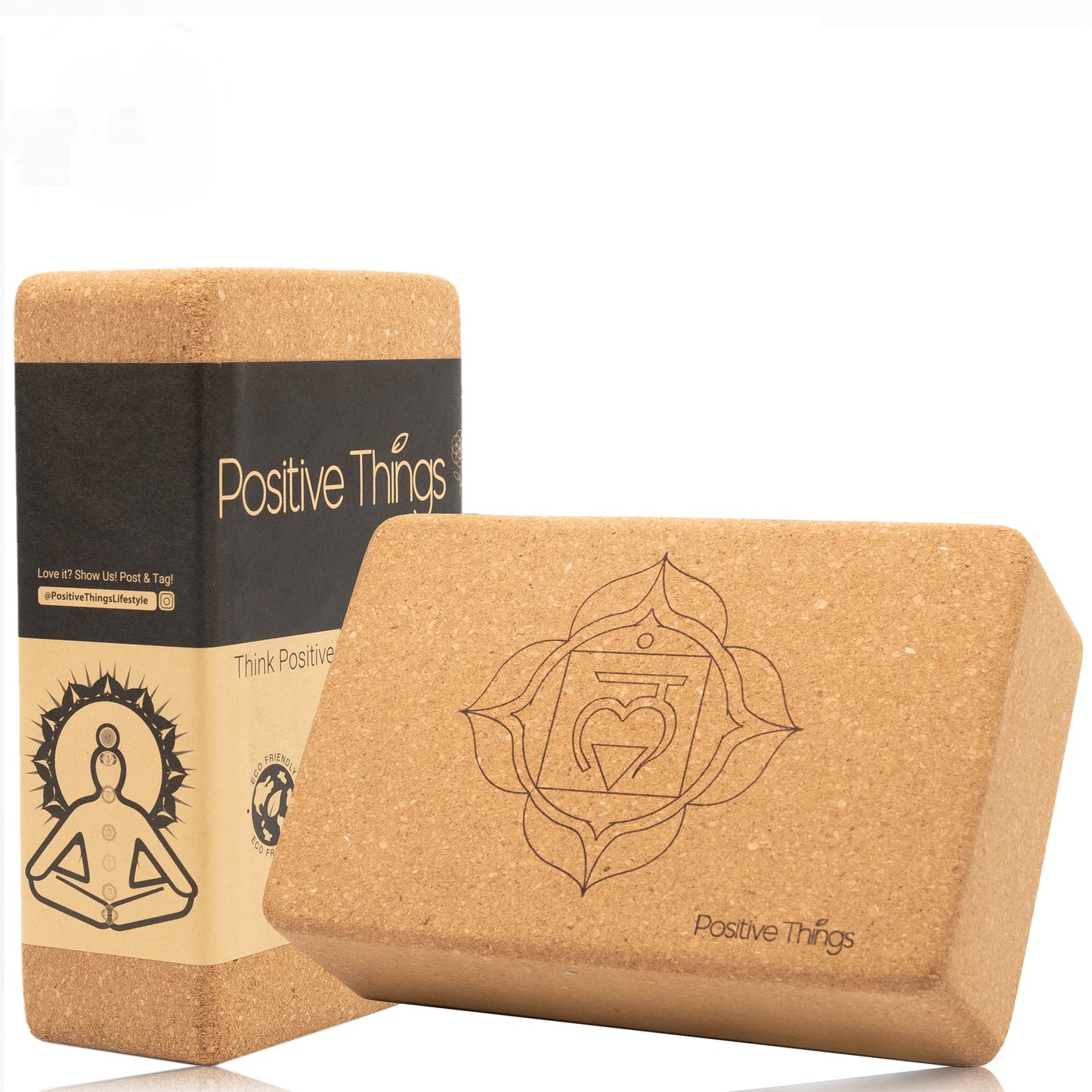 Positive Things Yoga Blok eco natuurkurk 2 PACK