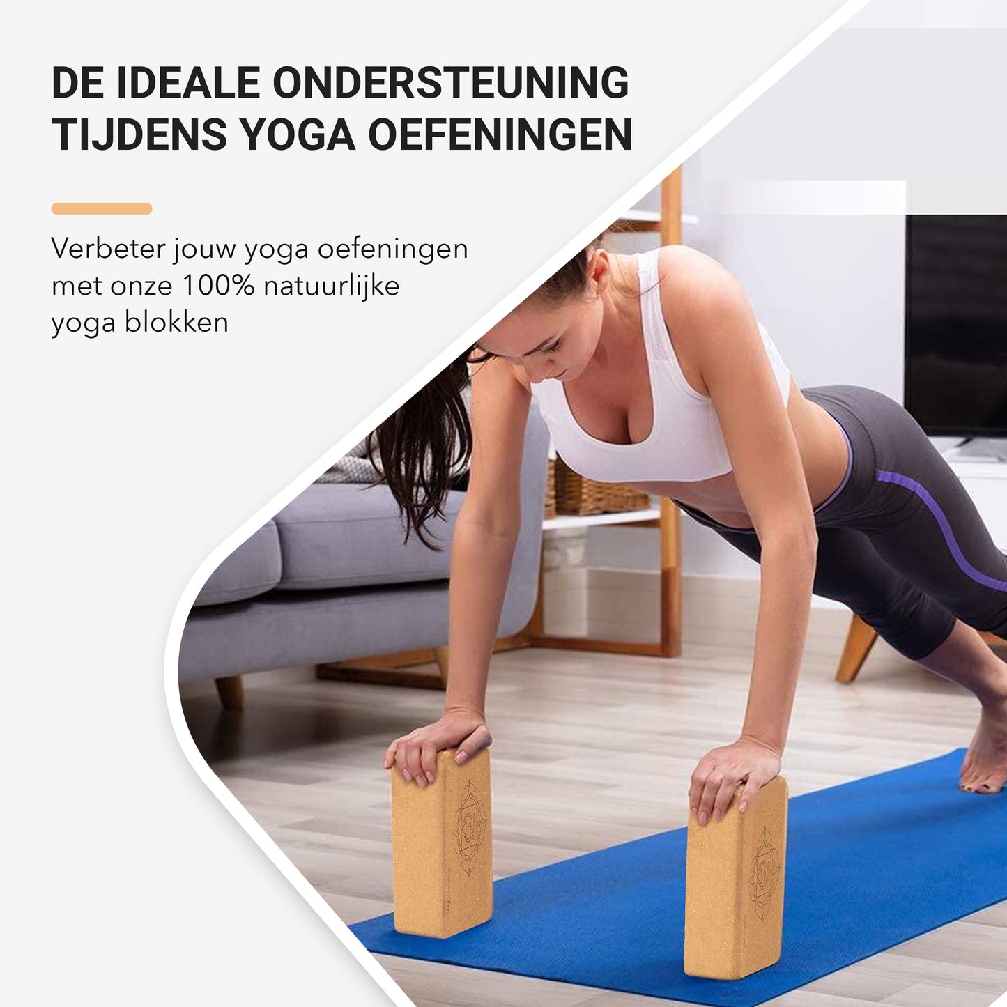 Positive Things Yoga Blok eco natuurkurk 2 PACK