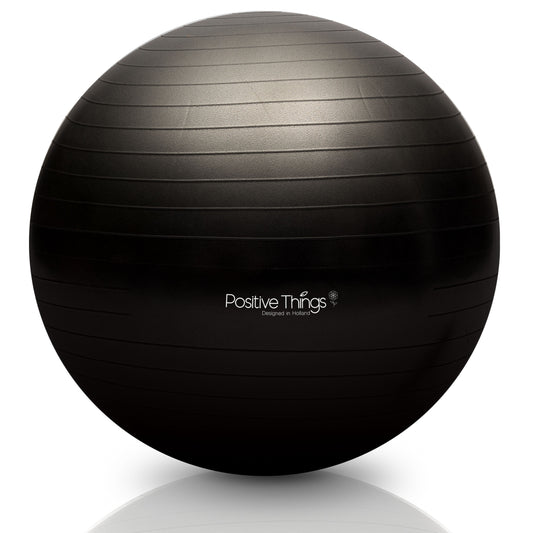 Fitness bal - Yoga bal - Gym bal - Pilates Bal - 65 cm - incl Pomp - Zwart
