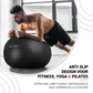 Fitnessbal 65 cm - inclusief pomp - zwart