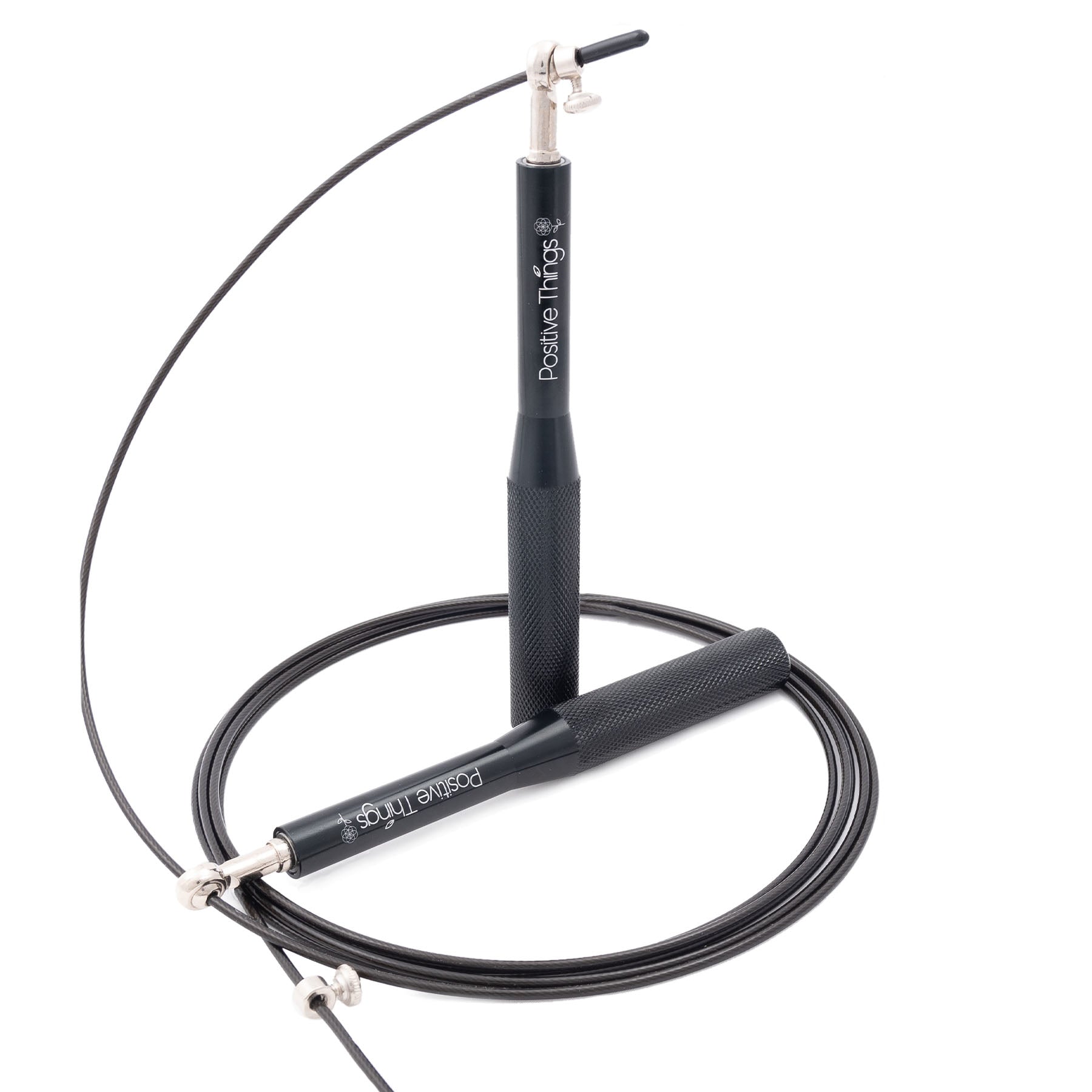 Springtouw Premium - Verstelbaar speedrope - Zwart Staal