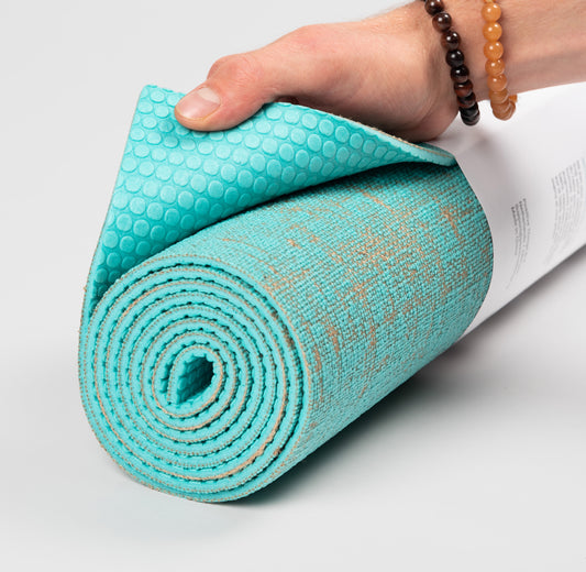 Yoga Mat Jute - Turquoise